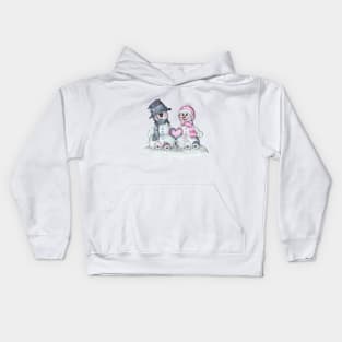 Schneefamilie Kids Hoodie